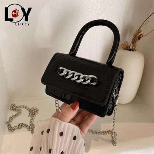 LHXCY 2021 New Womens Bag Pu Leather Handbag Female Fashion Chain Rivet Shoulder Designer Bags All Match Crossbody Bag For Girls