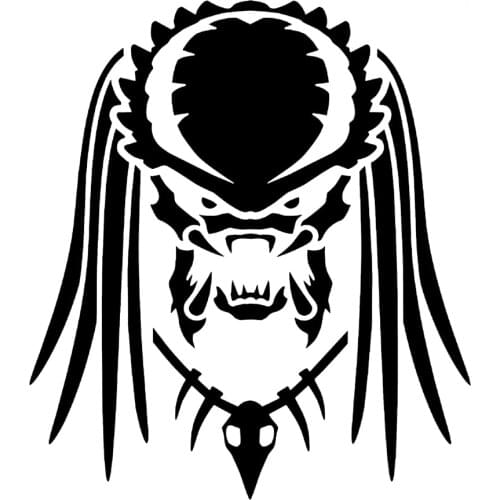 Personality Decals Predator Decal Car Stickers Waterproof Vinyl Car Window Decor Funny Laptop Decals White Black