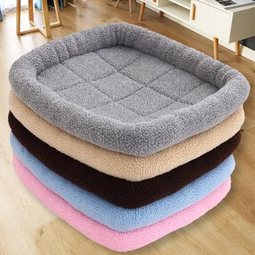 Dog Bed Soft Sofa Fleece Warm House For Small Medium Dogs Cats Pad Mat Thicken Pet Cushion Blanket Autumn Winter Kennel