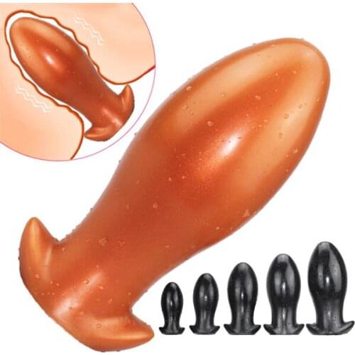 Soft Egg Liquid Silicone Big Anal Plug Dildo Butt Plug Heavy Prostate Stimulator Anal Dilator Vaginal Masturbation Adult Sex Toy