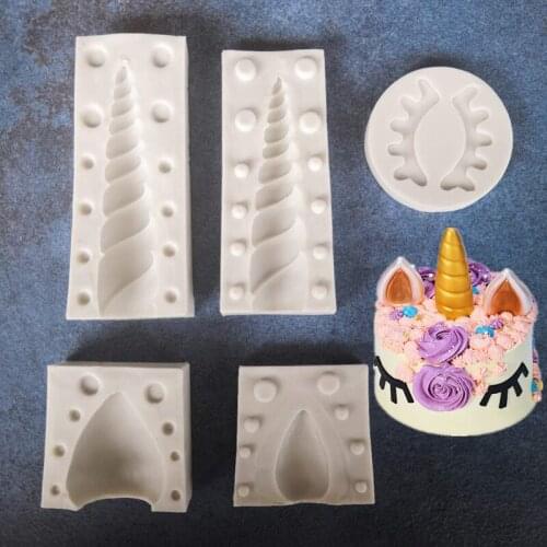 New 3D Unicorn Silicone Fondant Chocolate Cake DIY Cake Baking Decoration Tool A1468-1--A1468-3