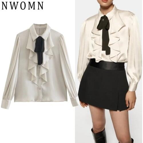 Атласные блузки NWOMN China At AliExpress