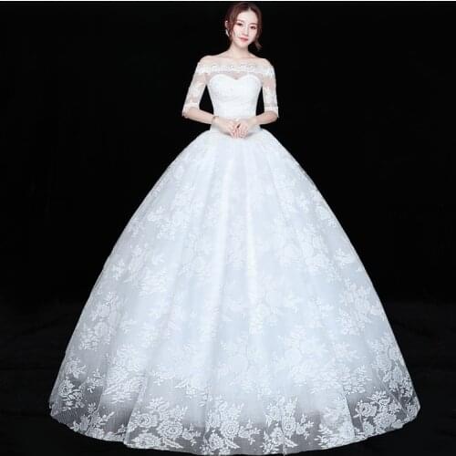 Luxury Lace Up Wedding Dress Bride New Ball Grown Wedding Dresses Plus Size Princess