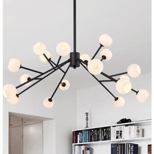 Modern Magic Bean Molecular Chandelier Led White Ball Suspension Light Creative Clothing Store Home Decor Gift Chandelier G248