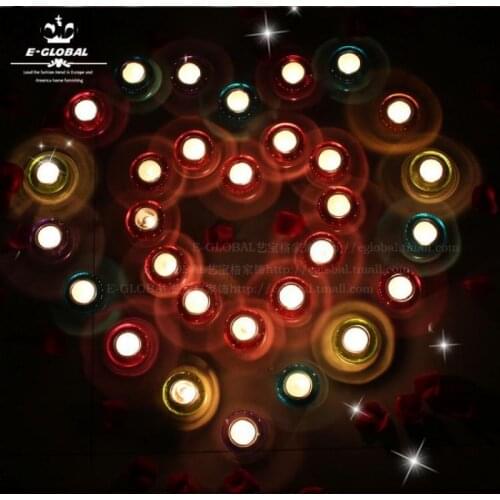 7 PCS Glass Candlesticks Holder Candlelight Dinners Candle Cups Wedding Decoration Wedding Centerpieces for Tables Candle Jar