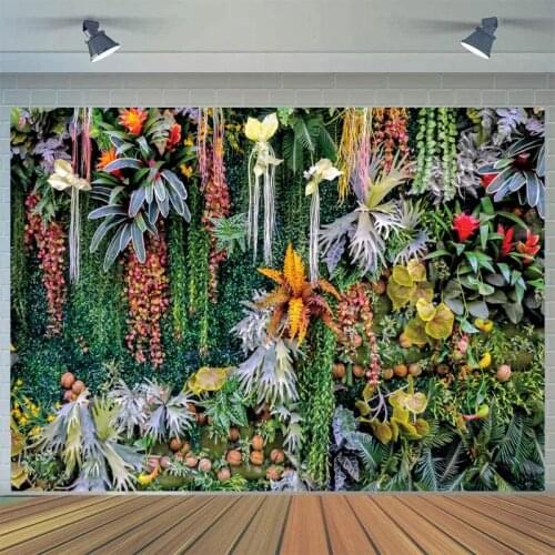 Tropical Fruit Tree Leaves Birthday Party Decor Forest Pattern Photography Background Photo Backdrop For Photo Studio