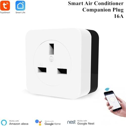 16A WiFi Air Conditioner Socket Tuya Smart APP Remote Control IR Support Smart Socket Alexa Google Home Compatible WiFi Outlet