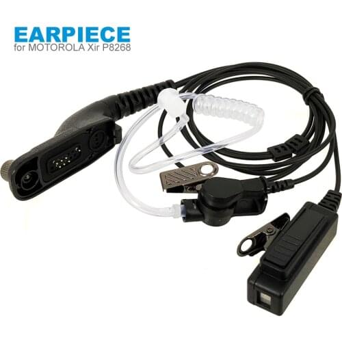 Air Earpiece Mic for Motorola MTP6550 MTP850S XIR P8268 P8200 APX4000 APX2000 APX6000 DP4800 DP3400 Walkie Talkie Headset