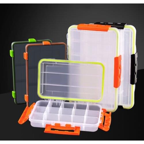 Fishing Box Compartments Fishing Accessories Heavy Duty Double Sided Storage Lure Hook Boxes Outdoor Fishing Tackle Box X368G