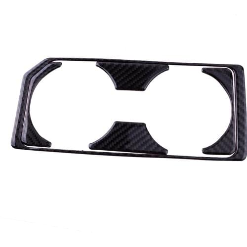 1 Set Carbon Fiber Car Front Water Cup Holder Panel Cover Trim Decoration Left Hand Drive Fit for Ford F-150 2019 2018 2017