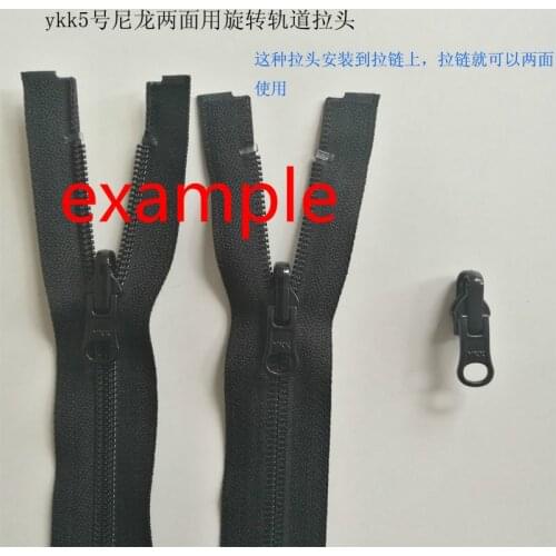 10pcs/lot ykk 5# nylon zipper slider puller head lock replacement repair rotary track leather jackets