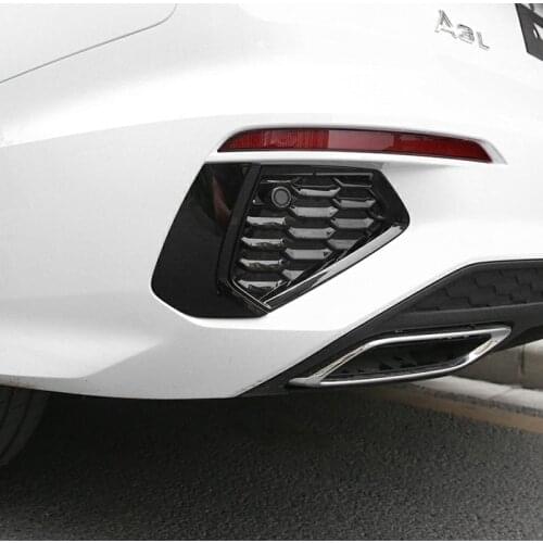 2PCS ABS Bright Black Rear Bumper Sports Air Decoration Pieces Car Accessories For Audi A3 8Y 2020 2021 Sedan/Hatchback