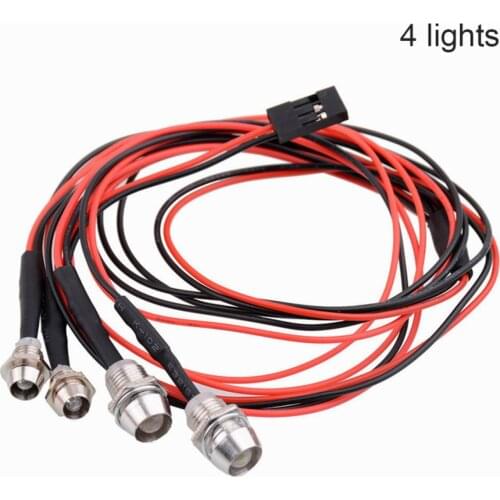 2 PCS RC Model 1:10 On-Road Drift Car LED Night 5mm 4pc headlamps headlights LED light