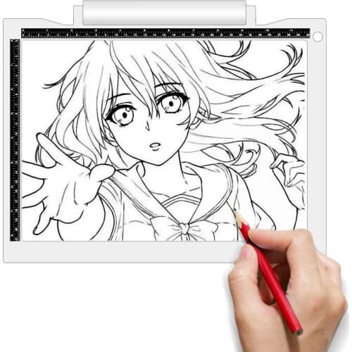 2019 A4 Led Wireless Light Pad With Scale Led Drawing Board Copy Tablet USB cable Led Light box LED Tracing Pad For Animation