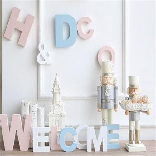2017 the latest home accessories 10cm A to Z variety of colors of letters creative Wooden Letters Family Wedding movie letters