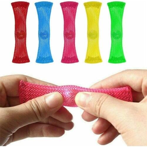 Childrens toys decompression and durable woven net tube with marble toys squeeze out adult toys anxiety treatment toys