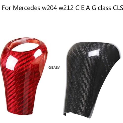 For Mercedes-Benz A C E G GLK CLSW169 W203 W204 W211 W212 W463 X204 W219 W218 carbon fiber gear lever knob cover decoration