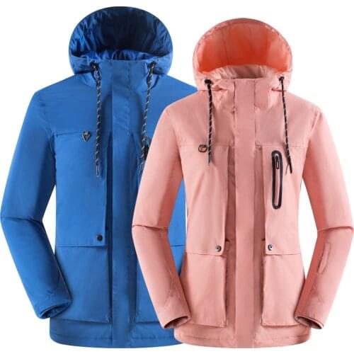 Fonoun Adults Hiking Jackets Cotton Thicken Waterproof Winter Windproof Breathable Stuffed Swan Feather Acting Cap FN18822