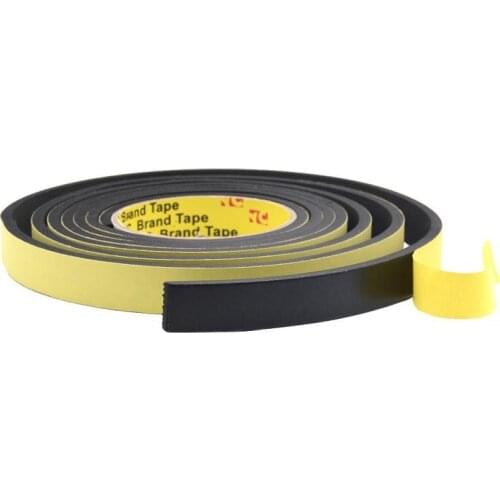 5m sponge rubber tape, 1.5mm thick, 10mm wide, waterproof single-sided tape, anti-collision, used for doors and windows