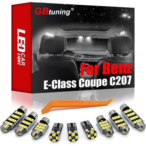 GBtuning Canbus LED Interior Light Kit 13PCS For Mercedes E class Coupe C207 E200 E250 E300 E350 E400 E500 E550 (09-16) Car Lamp