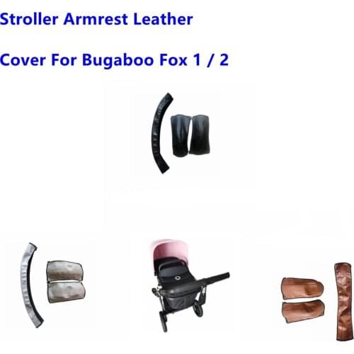 3Pcs Stroller Leather Covers For Bugaboo Fox 1/2 Handle Wheelchairs Baby Stroller Armrest Pu Protective Case Pram Accessories