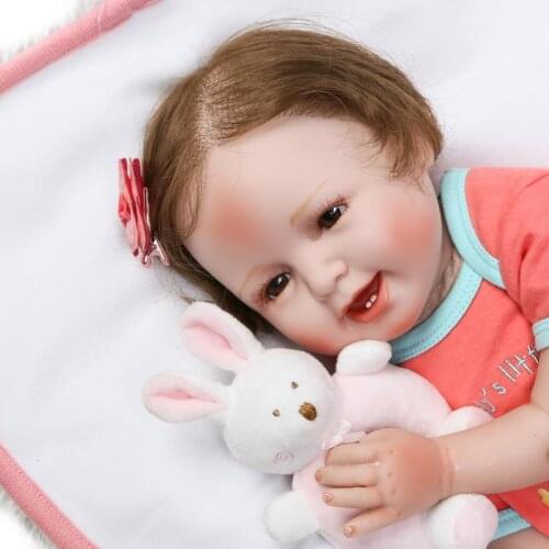 22" NPK new bebe silicone reborn dolls soft handmade reborn babies baby girl born dolls child gift toys bonecas