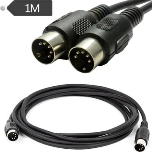 LBSC 3.28Ft MIDI 5 Pin DIN Plug to 5 Pin DIN Audio Extension Male Cable Leads