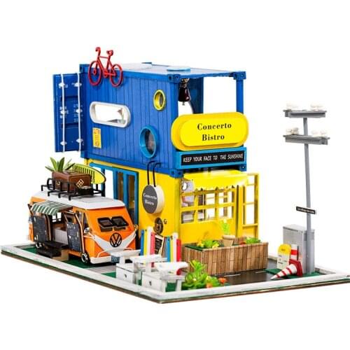 LIANYUN DIY Dollhouse Wooden DollHouses Miniature Doll House Toys for Children Birthday Gift