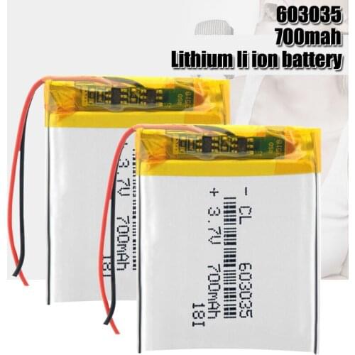 3.7V 700mAh 603035 Lipo Battery li-ion Lipo cells Lithium Li-Po Polymer Battery For Speaker Headphone GPS MP3 MP4 Toy