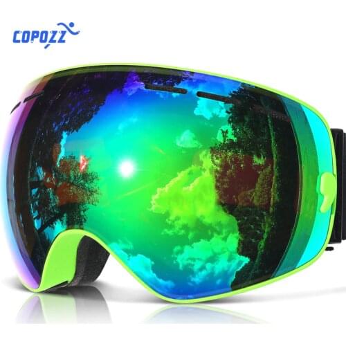 COPOZZ Brand Skiing Goggles Men Women Snowboard Goggles Glasses for Skiing UV400 Protection Snow Ski Glasses Anti-fog Ski Mask