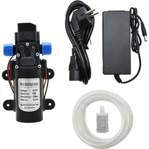 DC 12 volt high pressure diaphragm pump 60w Micro water pump Water With Pressure Self-Priming Booster 12 volt adapter 1pcs
