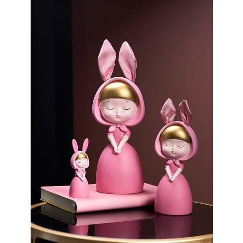 Cute girly ornaments Home bedroom decorations Desktop ceramic mini knick-knacks Desktop ornaments Home Decoration Resin Crafts