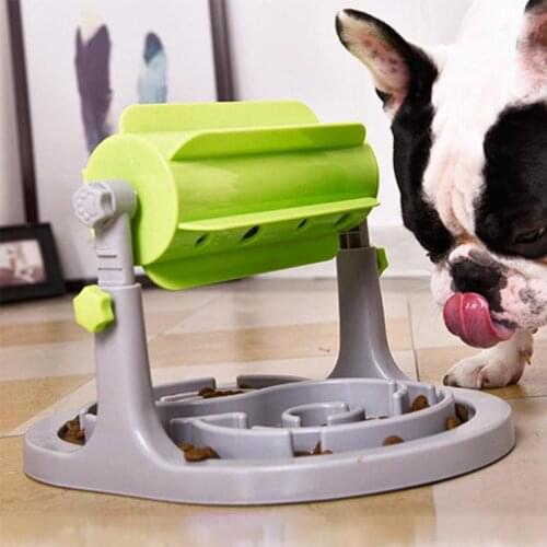Dog Food Bowl Toy Drum Type Feeding Leaker Slow Feeder for Dog Cats Product Pet Supplies