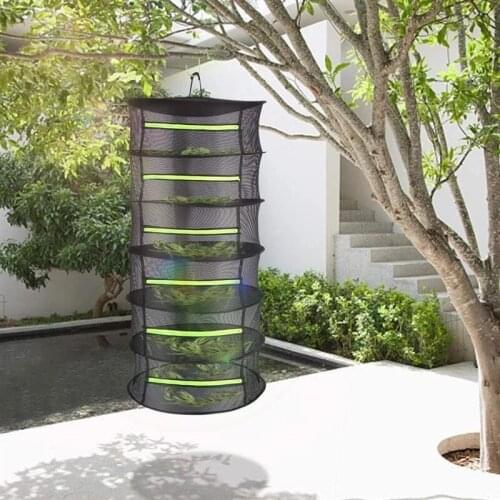 Layers Drying Net for Herbs Hanging Basket Folding Dry Rack Herb Drying Net Dryer Bag Mesh For Flowers Buds Plants Organizer