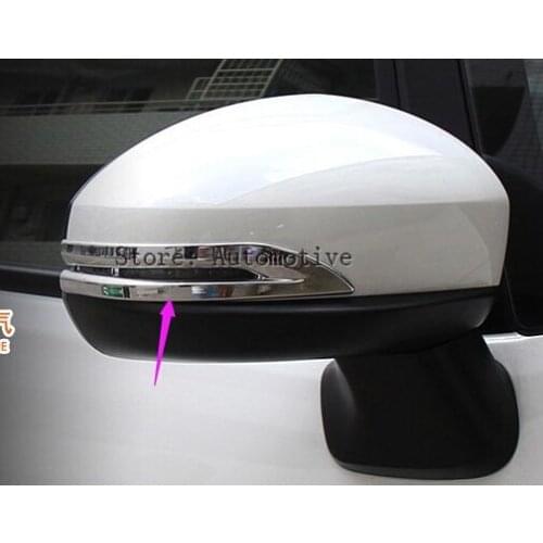 Side Door Mirrors Rearview Stripe Cover For Honda JAZZ 2014 2015