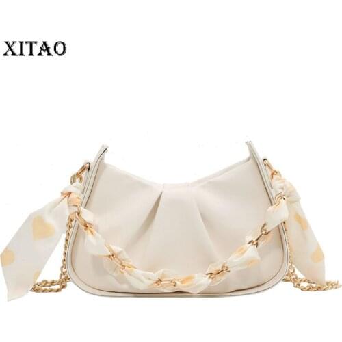 XITAO Chain Super Fire Niche Bags Fashion New Women Premium Sense of Armpit Bag Fold Cloud Crossbody Bag Minority CLL1821