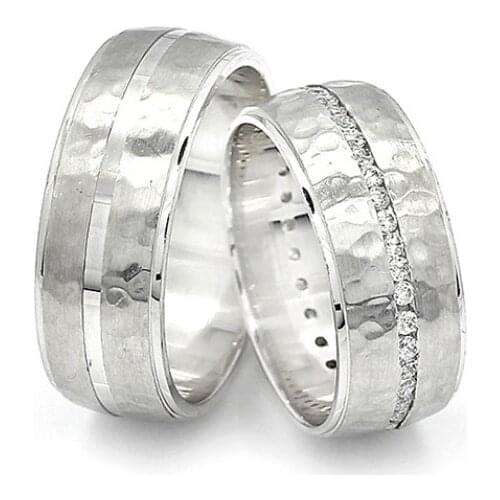 Couple Wedding Ring Sterling Silver 925 Woman And Man Luxury Jewelry Bands Fashion Engagement Anniversary Ancient Greek Model