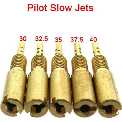 Motorcycle Carburetor Main Jet Kit Carburetor Pilot Slow Jet #30-32.5-35-37.5-40 For Mikuni Carb HS HSR VM28/486