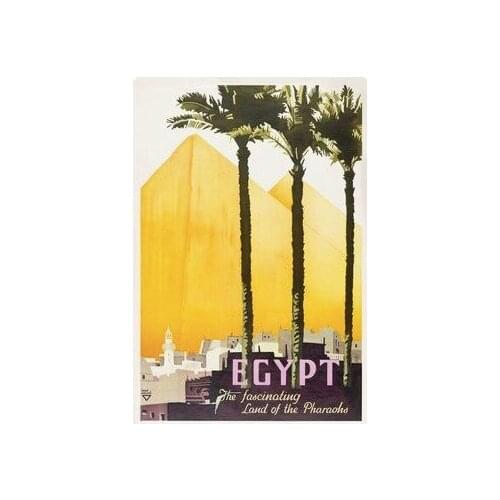 Pyramid Sphinx Egypt Travel Tour Classic Vintage Retro Poster Canvas Painting DIY Wall Paper Posters Home Decor Gift