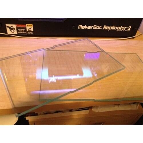 Funssor Replicator 2 borosilicate glass plate 8mm thickness build plate 287X171MM Toughened glass for building bed