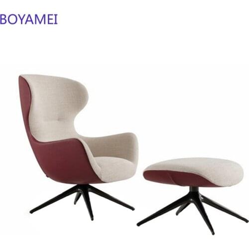 Customized Italian style luxury egg chair single person sofa chair lazy living room rotatable leisure chair modern minimalist