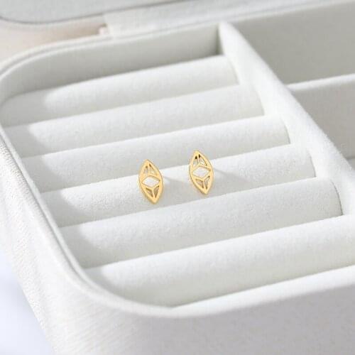 Evil Eye Stainless Steel Tiny Earrings Minamalist Stud Earrings Rose Gold Stainless Steel Jewelry Womens Fashion Accessories