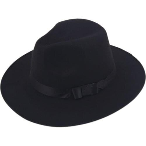Women Men Unisex Vintage Blower Jazz Dance Hat Trilby Derby Cap Fedora Felt Hats