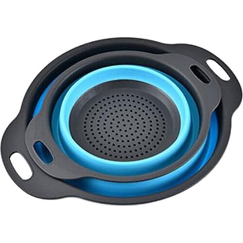 Foldable Silicone Colander Sink Bin Foldable Kitchen Strainer Basket