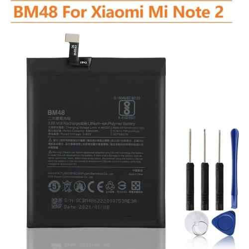 Original Replacement Battery BM48 For Xiaomi Mi Note 2 Note2 Authentic Phone Battery 4070mAh