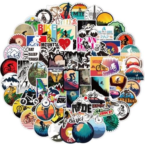10/50/100PCS Mountain Bike Stickers Waterproof Outdoor MTB Bicycle Sticker Cool For Laptop PC Phone Skateboard Luggage Pegatinas