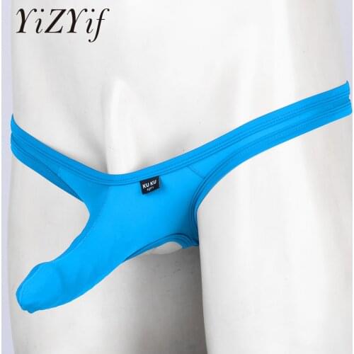 Sexy Mens Gay Briefs Low Rise Open Crotch Jockstrap with Penis Sheath Male G-string Thong Briefs Sissy Lingerie Erotic Underwear