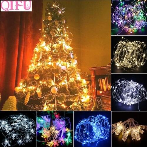 QIFU Ornaments Christmas White String Lights 2020 Christmas Decorations For Home Merry Christmas Tree Decorations Free Shipping