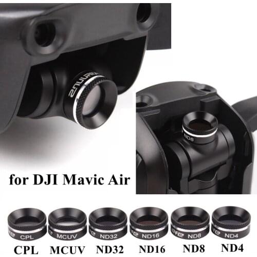 For DJI Mavic Air Drone 4K Camera Gimbal Lens Filter Kit MCUV CPL ND Camera Lens Sunhood Protector for DJI Mavic Air Accessories