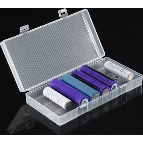 10pcs/set Transparent Battery Case Holder Hard Plastic Storage Box Cover For 8PCS 18650 batteries Easy To Carry